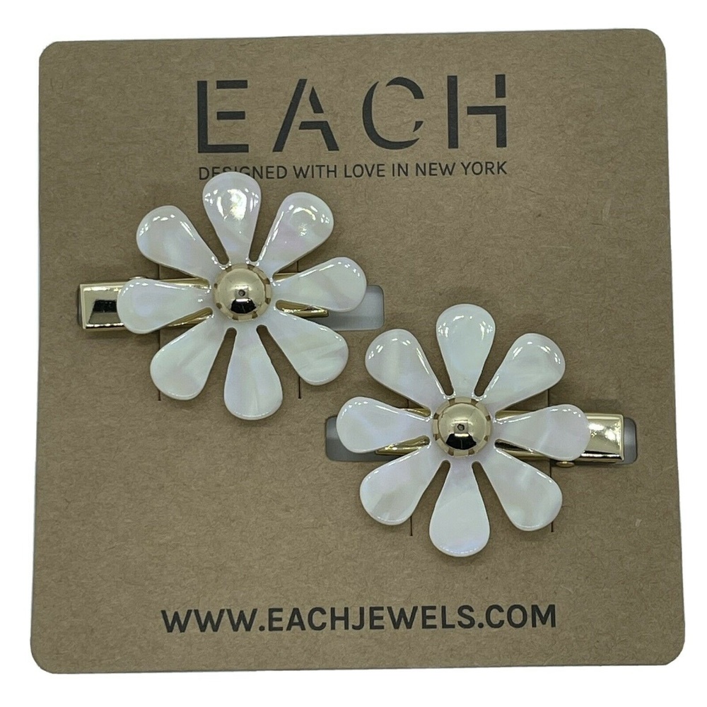 EACH Jewels Flower Hair Clips